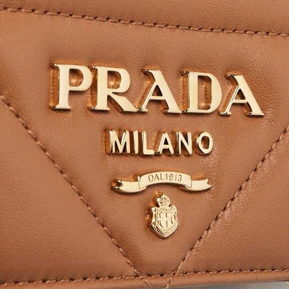 Prada Caramel Quilted Nappa Stitched Shoulder Bag 1BD333 - Picture 5 of 12